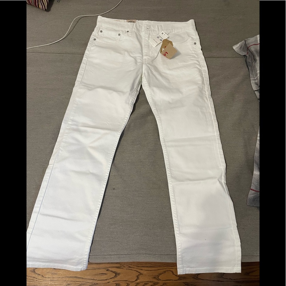 Mens Levis White Jeans 33x30 511 brand new